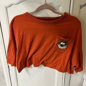 Orange Cropped Harley T-Shirt